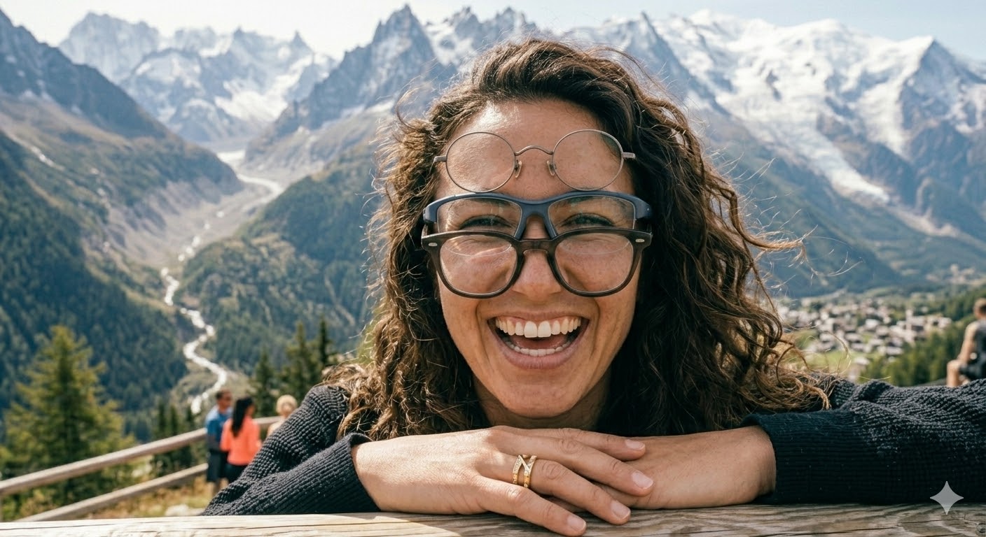 Three pairs of eyeglasses